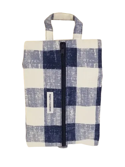 Blue & White Checkered Bag