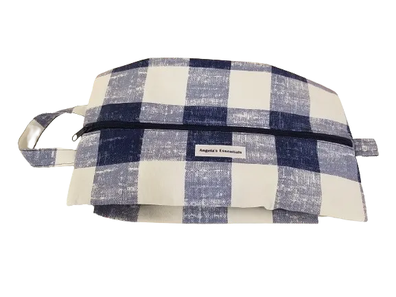 Blue & White Checkered Bag