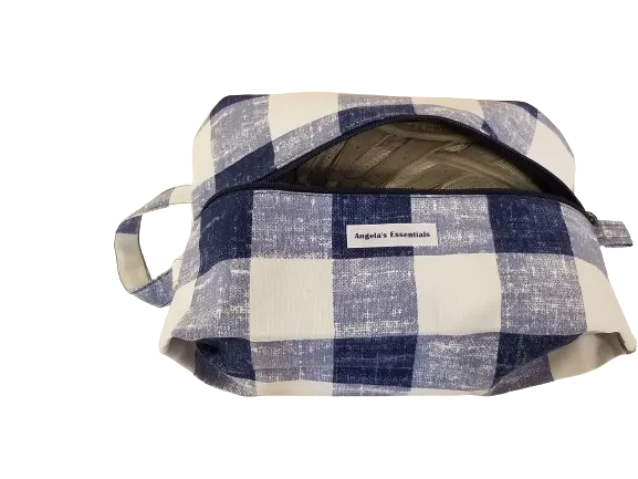 Blue & White Checkered Bag