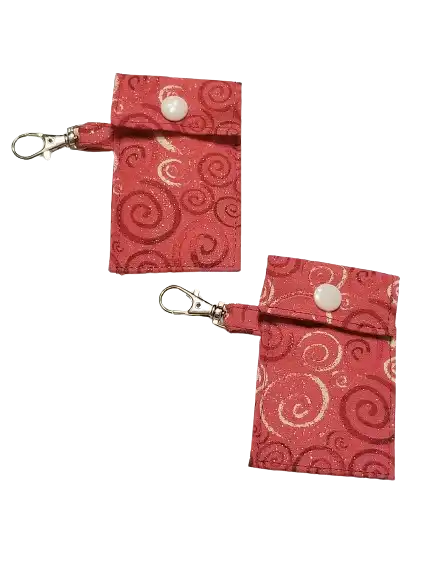 Chapstick Holder Red Swirly