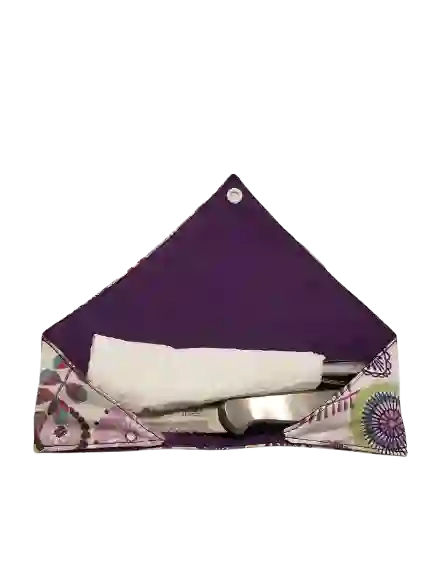 Purple Cutlery Roll-up Pouch