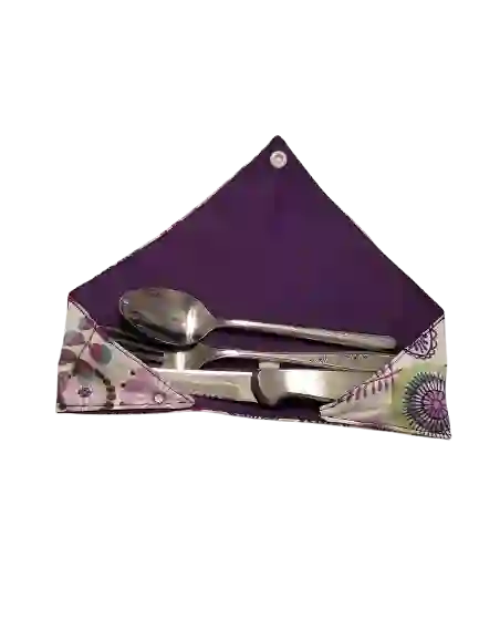 Purple Cutlery Roll-up Pouch