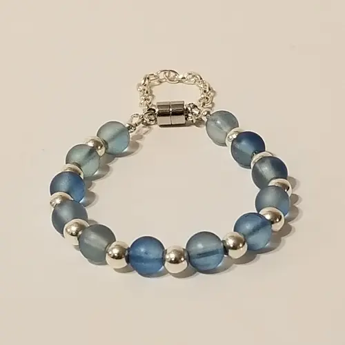 Bracelet Blue Magnetic with Security Chain