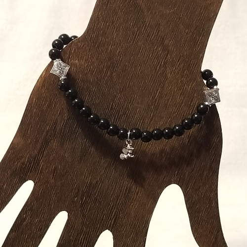 Black Charm Stretch Bracelet Lady on Broom Black Charm Stretch Bracelet Lady on Broom
