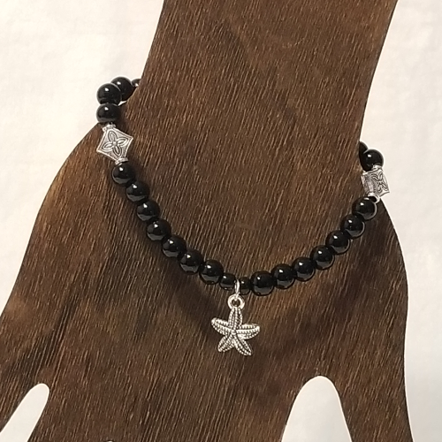 Black Charm Stretch Bracelet Starfish Black Charm Stretch Bracelet Starfish